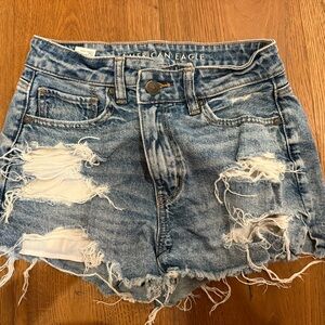 American Eagle Outfitters Ripped Blue Jean Shorts